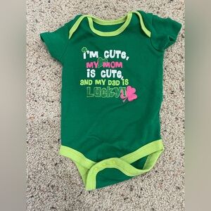 Baby girl Saint Patrick’s Day Onesie - 3-6 month shamrock lucky st. Patty’s day